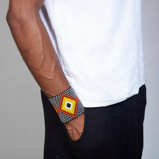 Pulseira de Miçanga Colorida fio Elástico Povo Kamayurá