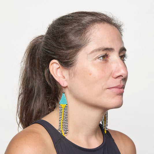 Brinco Artesanal de Miçanga Povo Tiriyó