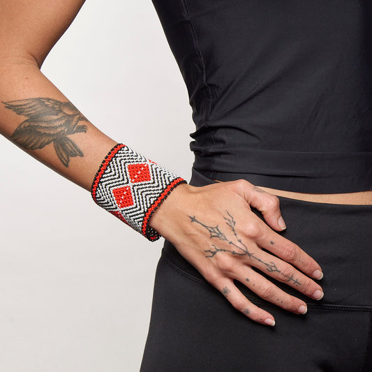 Pulseira de Miçanga fio Elástico Povo Kamayurá