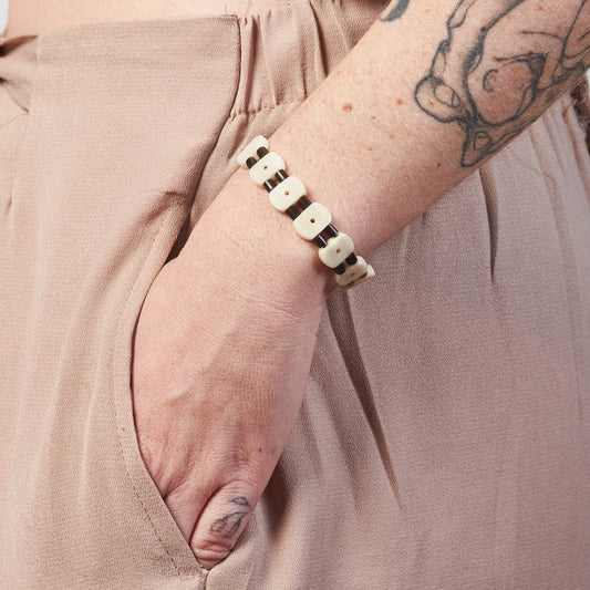 Pulseira de Tucum e Jarina Marfim Vegetal  Apurinã
