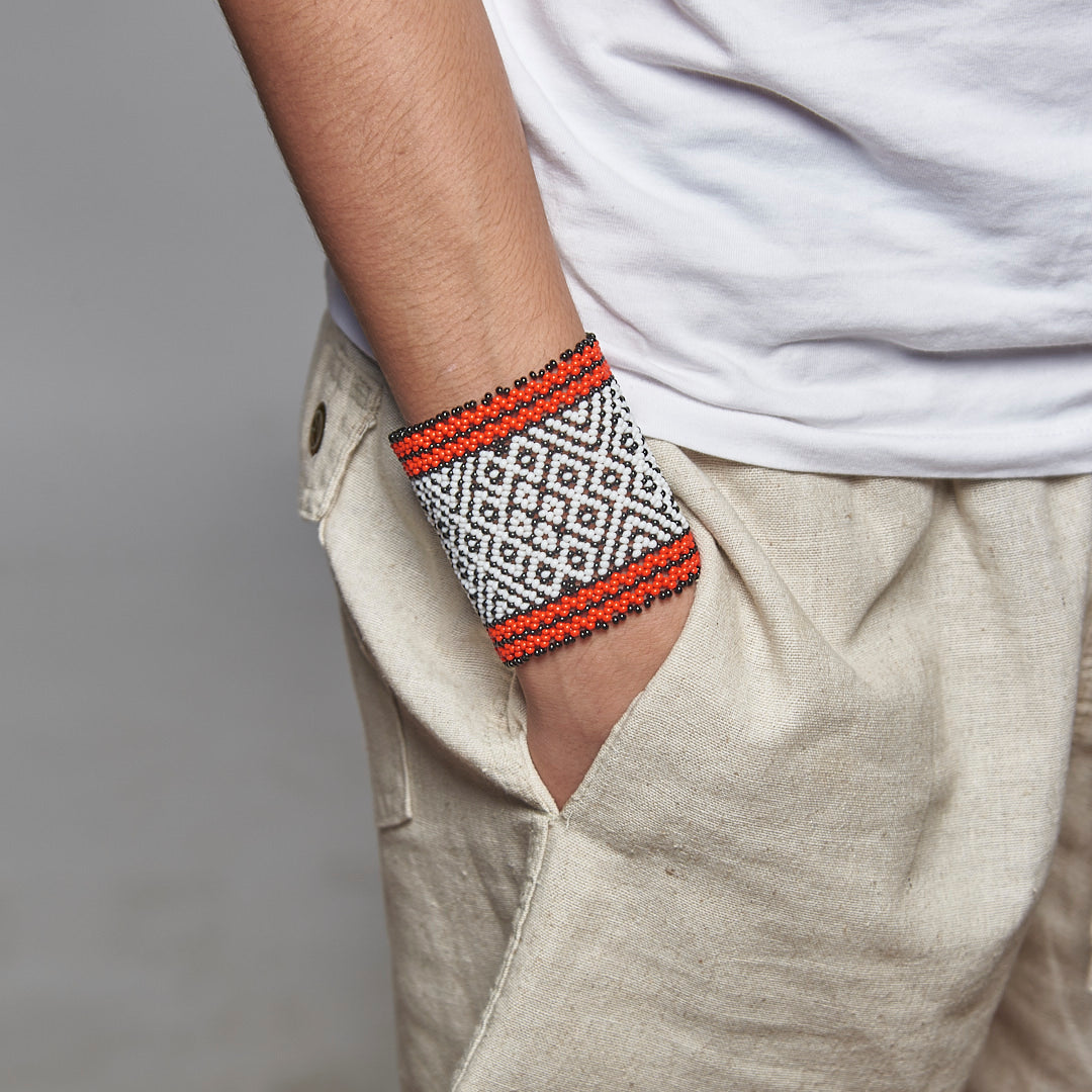 Pulseira de Miçanga fio Elástico Povo Kamayurá