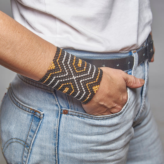 Pulseira de Miçanga fio Elástico Povo Kamayurá
