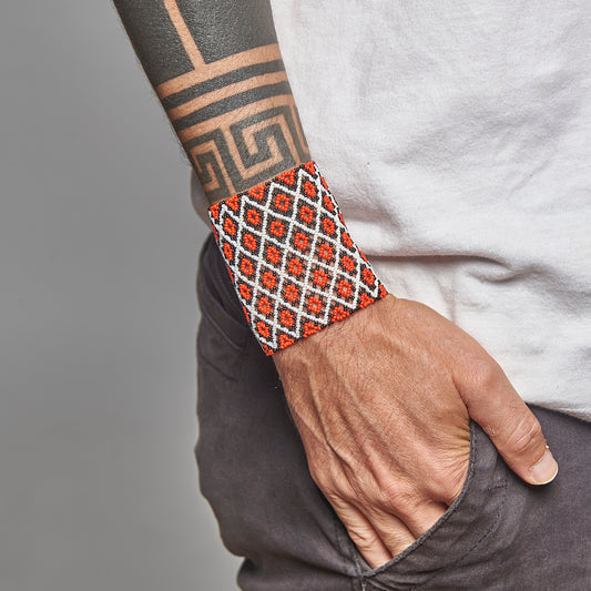 Pulseira de Miçanga fio Elástico Povo Waura