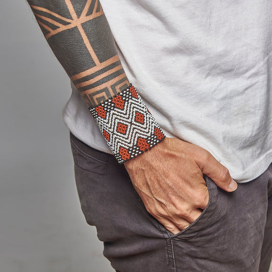 Pulseira de Miçanga fio Elástico Povo Kamayurá