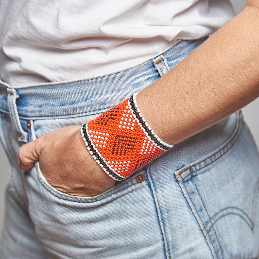 Pulseira de Miçanga fio Elástico Povo Kamayurá