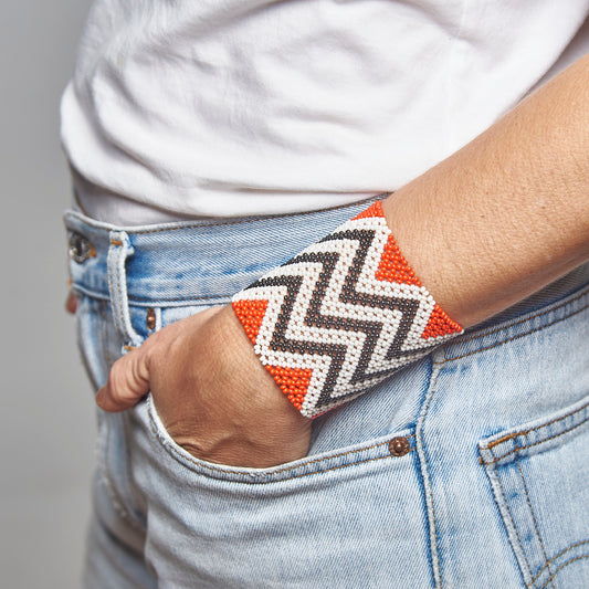Pulseira de Miçanga fio Elástico Povo Kamayurá