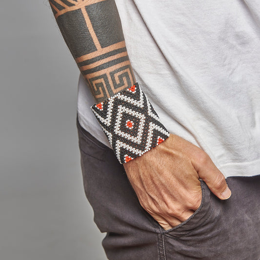 Pulseira de Miçanga fio Elástico Povo Kamayurá