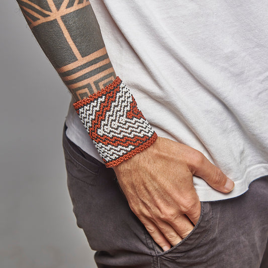 Pulseira de Miçanga fio Elástico Povo Kamayurá