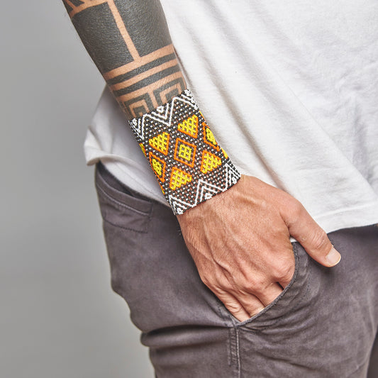 Pulseira de Miçanga fio Elástico Povo Kamayurá