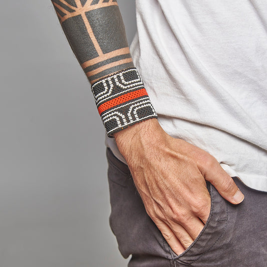 Pulseira de Miçanga fio Elástico Povo Waura