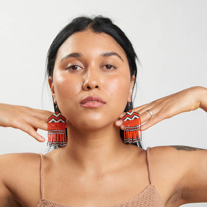 Brinco Artesanal de Miçanga Povo Kayapó