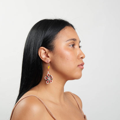 Brinco Artesanal de Miçanga Povo Kanela