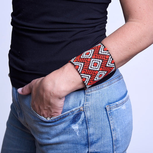 Pulseira de Miçanga fio Elástico Povo Kamayurá