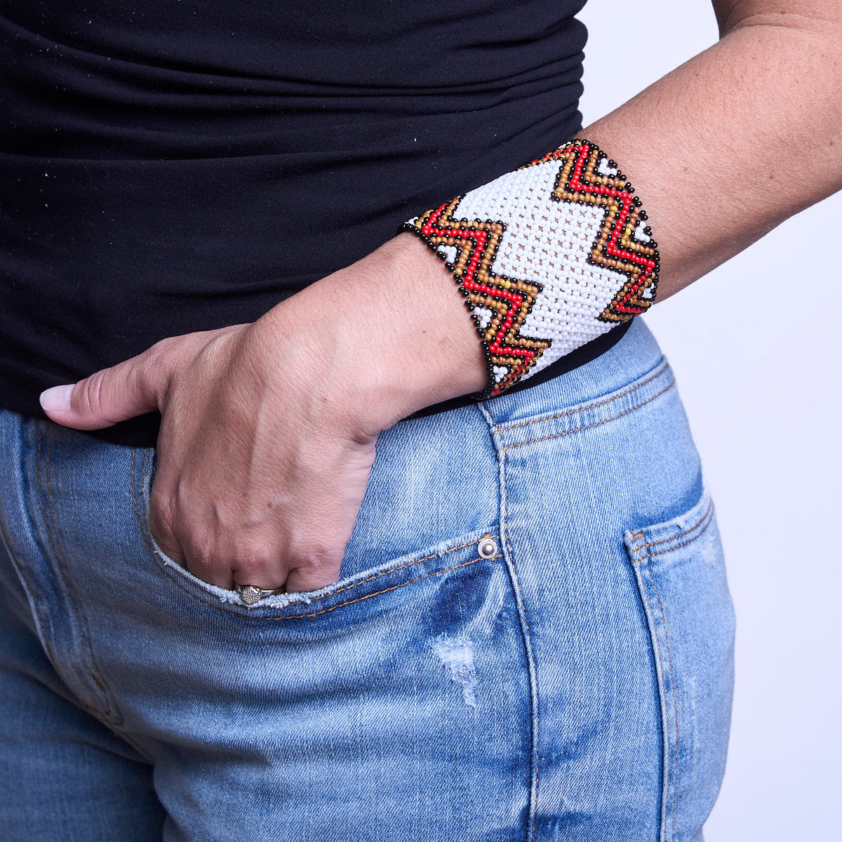 Pulseira de Miçanga fio Elástico Povo Kamayurá