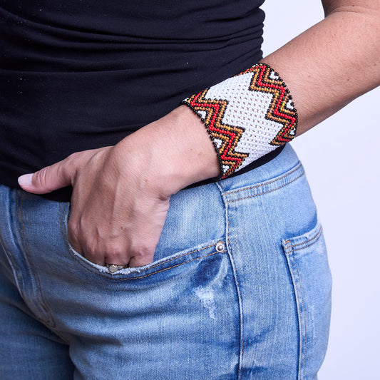 Pulseira de Miçanga fio Elástico Povo Kamayurá