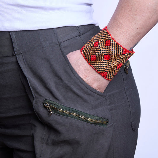Pulseira de Miçanga fio Elástico Povo Kamayurá