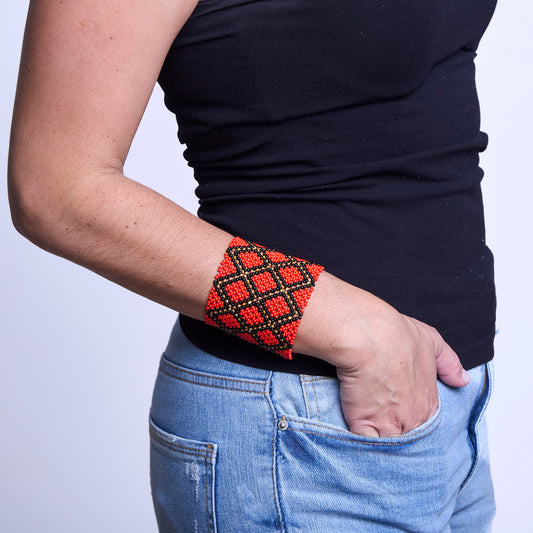 Pulseira de Miçanga fio Elástico Povo Kamayurá