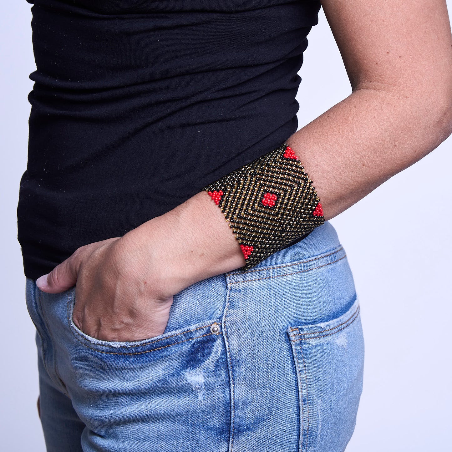 Pulseira de Miçanga fio Elástico Povo Kamayurá