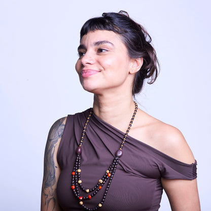 Colar Indígena de Sementes Povo Apiaká