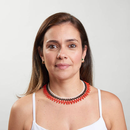 Colar Indígena de Miçanga Kayapó