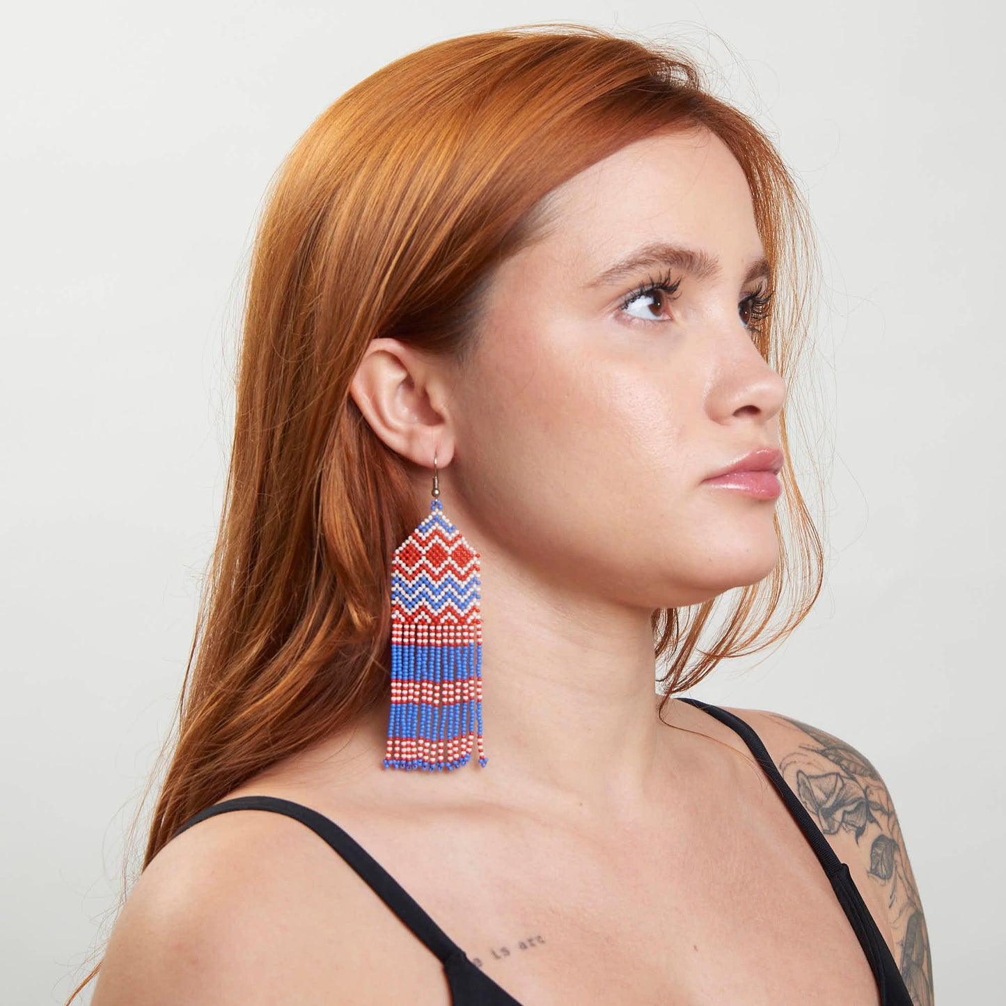 Brinco Artesanal de Miçanga Povo Kayapó