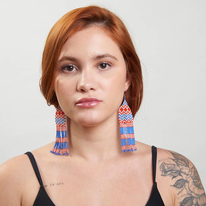 Brinco Artesanal de Miçanga Povo Kayapó