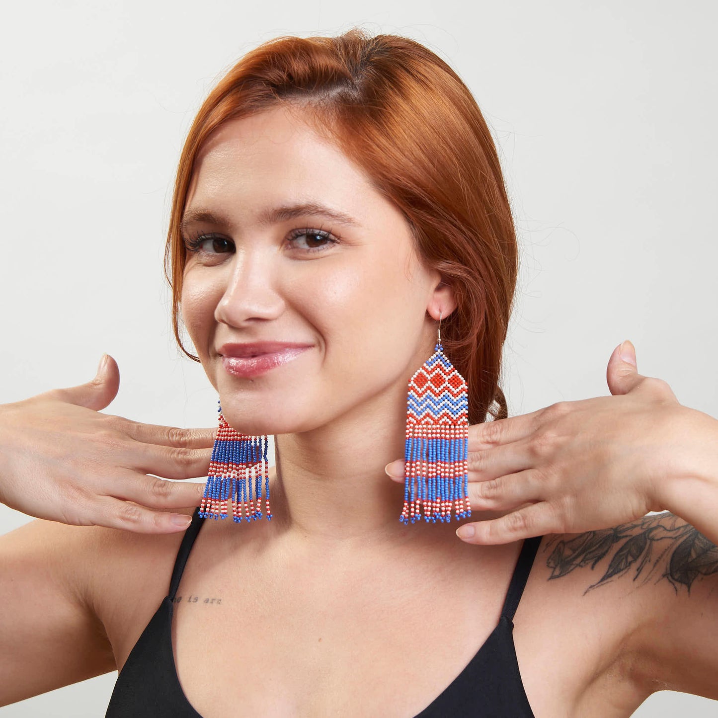 Brinco Artesanal de Miçanga Povo Kayapó