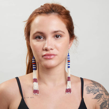 Brinco Artesanal de Miçanga Povo Kayapó