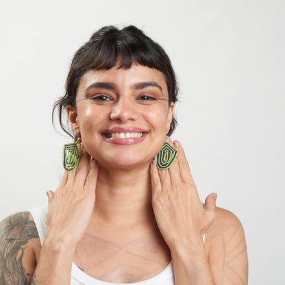 Brinco Artesanal de Miçanga Povo Kayapó