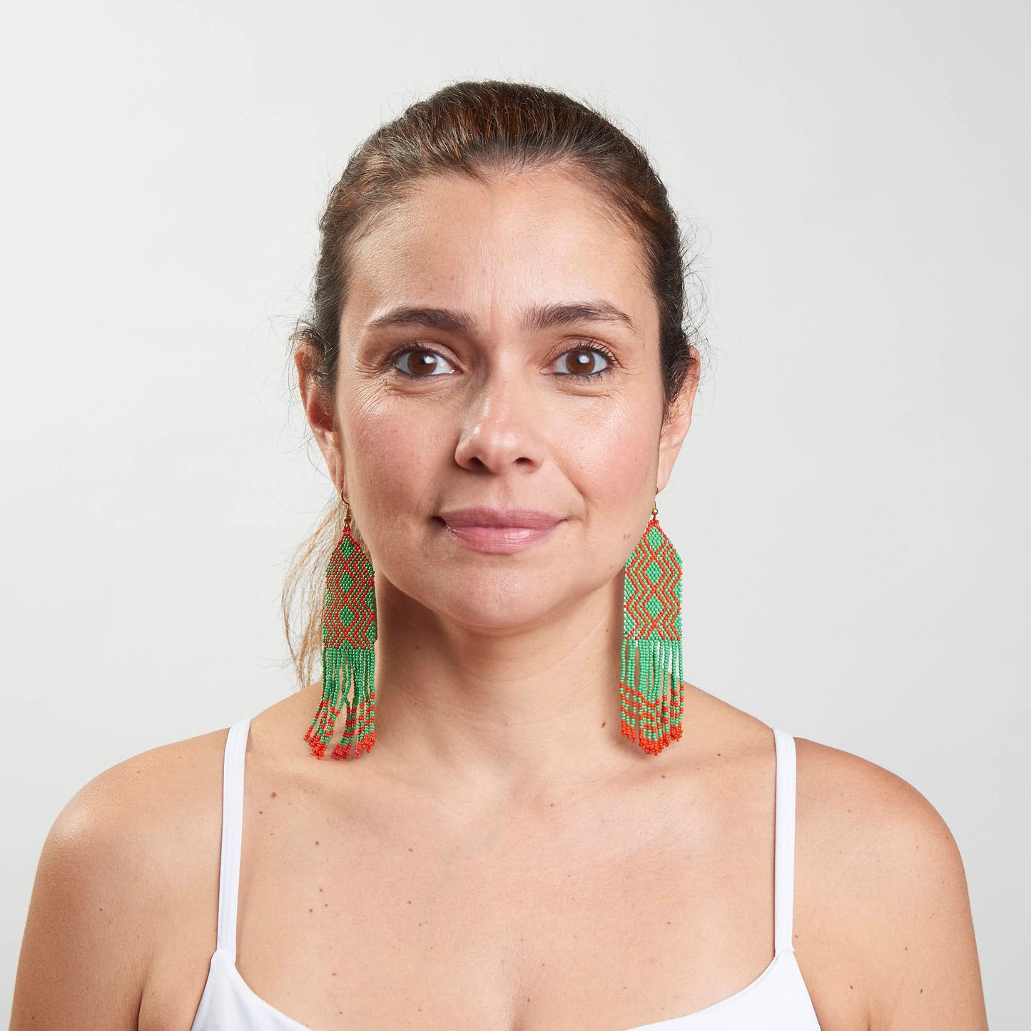 Brinco Artesanal de Miçanga Povo Kayapó