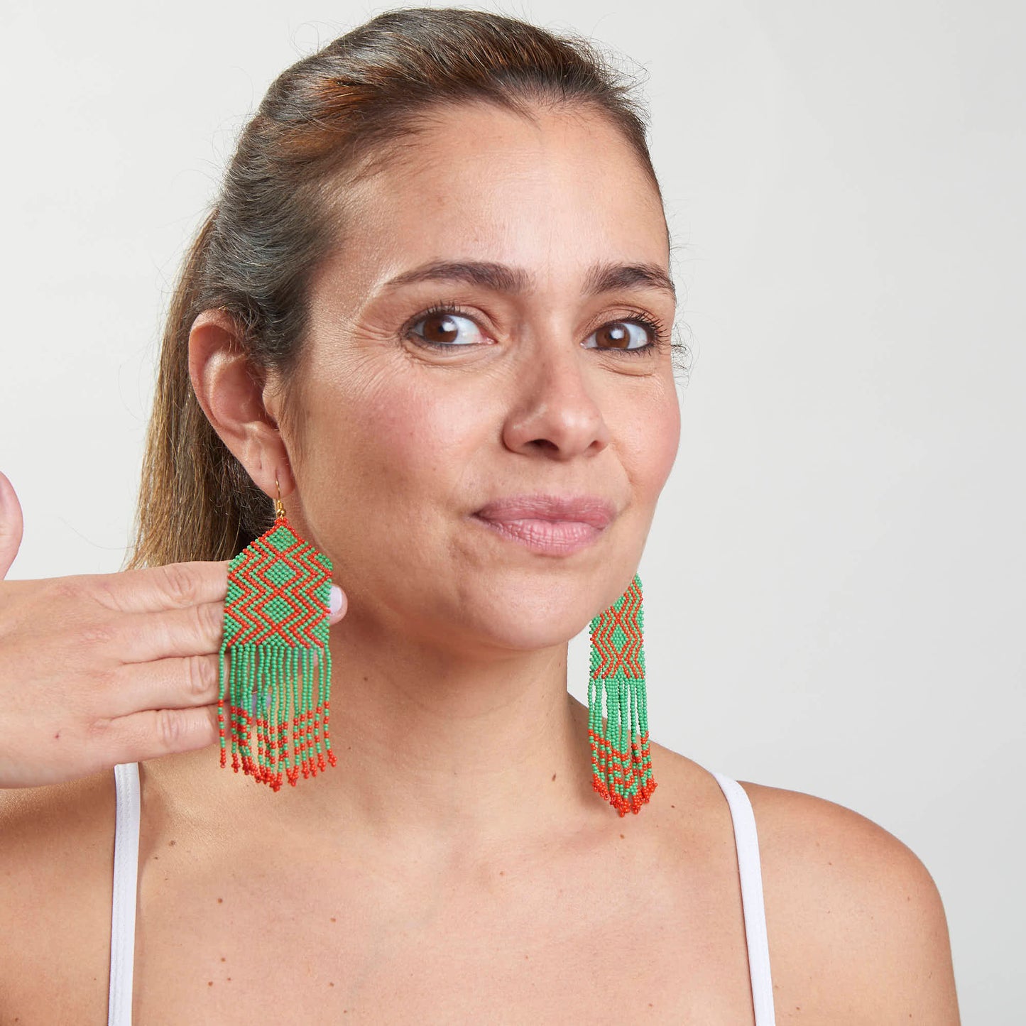 Brinco Artesanal de Miçanga Povo Kayapó