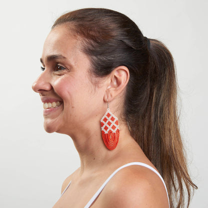 Brinco Artesanal de Miçanga Povo Kayapó