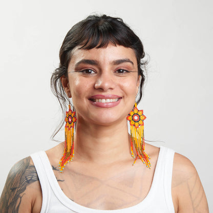 Brinco Artesanal de Miçanga Povo Kanela