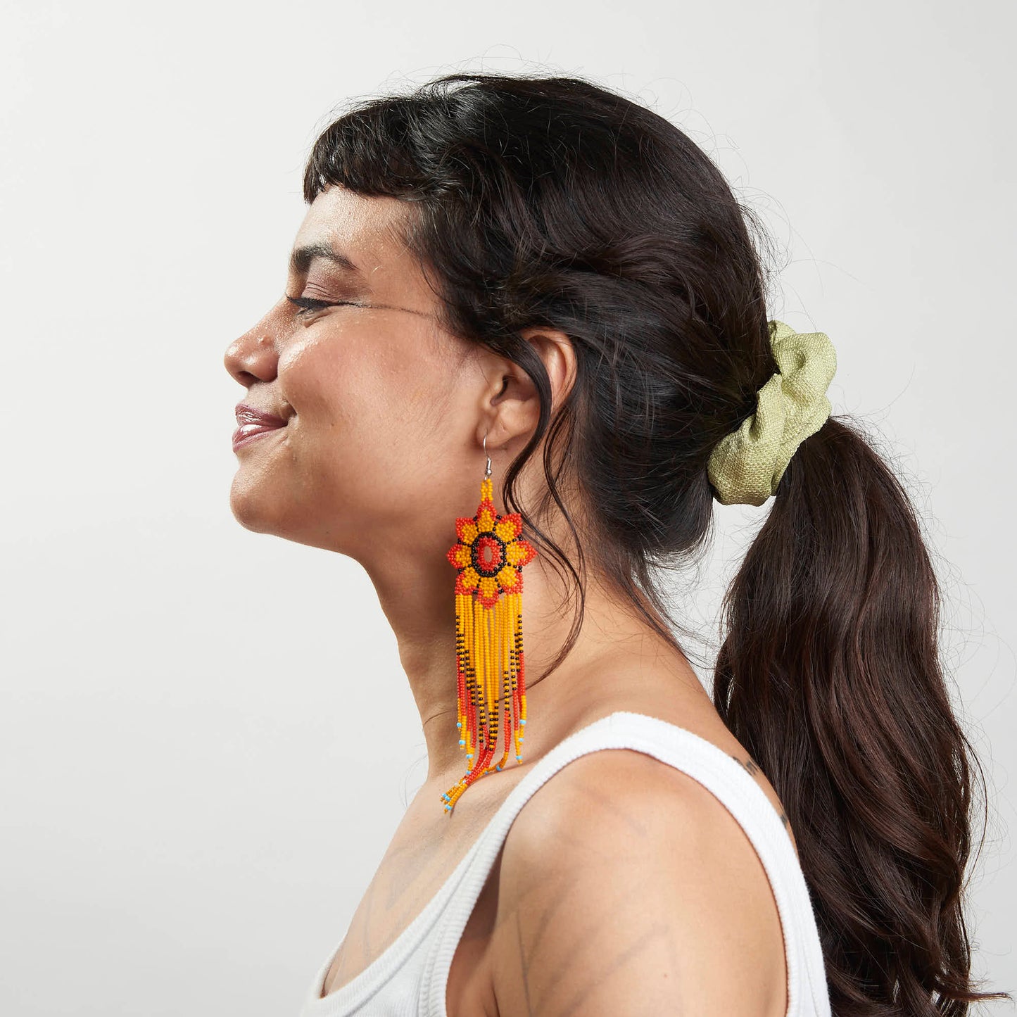 Brinco Artesanal de Miçanga Povo Kanela