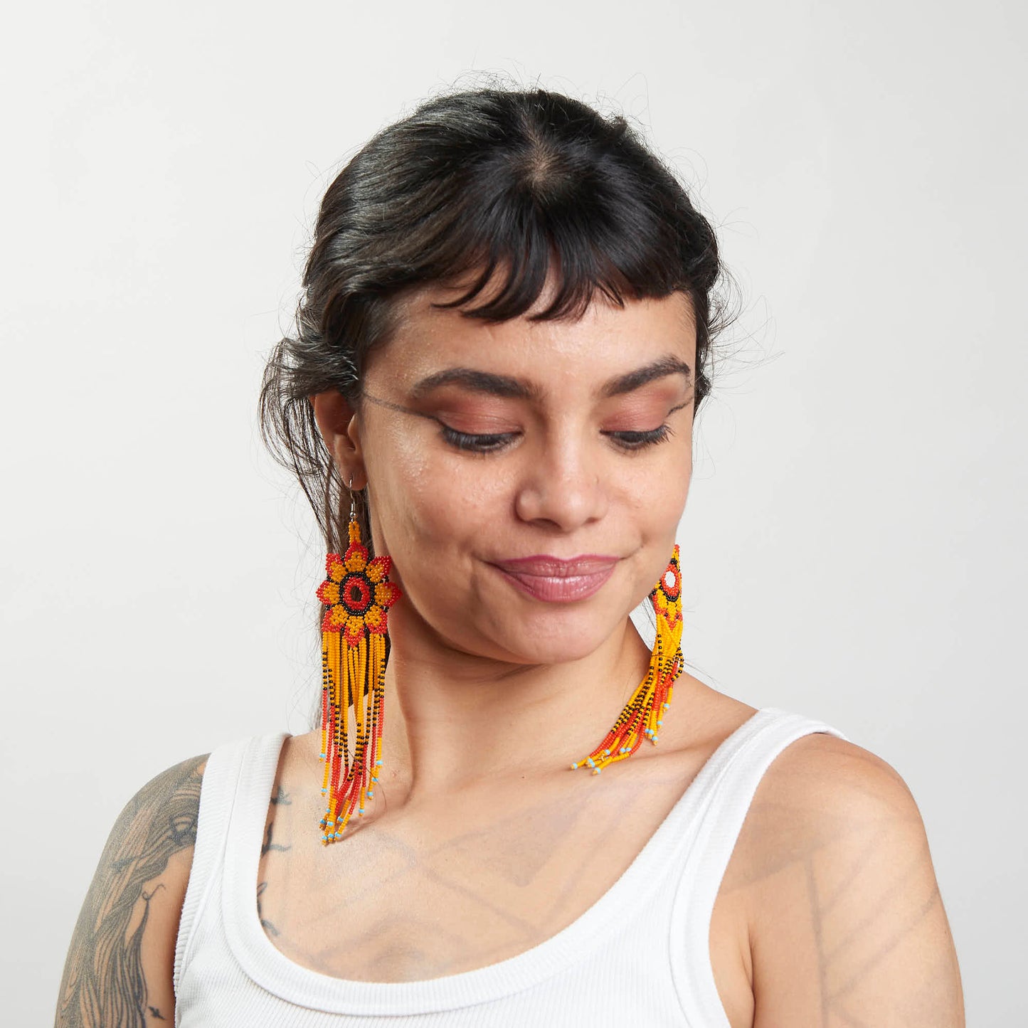 Brinco Artesanal de Miçanga Povo Kanela