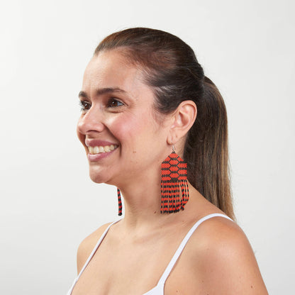 Brinco Artesanal de Miçanga Povo Kayapó