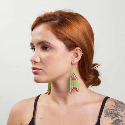 Brinco Artesanal de Miçanga Povo Kayapó