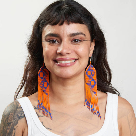 Brinco Artesanal de Miçanga Povo Kanela