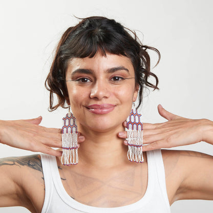 Brinco Artesanal de Miçanga Povo Kayapó