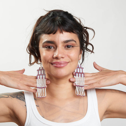 Brinco Artesanal de Miçanga Povo Kayapó