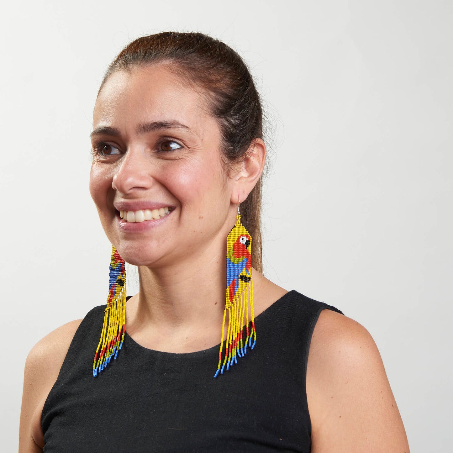 Brinco Artesanal de Miçanga Povo Kanela