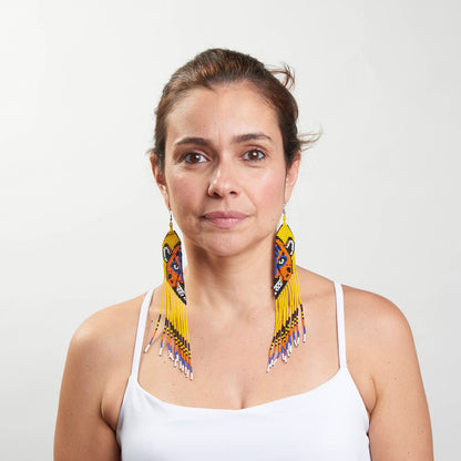 Brinco Artesanal de Miçanga Povo Kanela