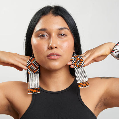 Brinco Artesanal de Miçanga Povo Kayapó