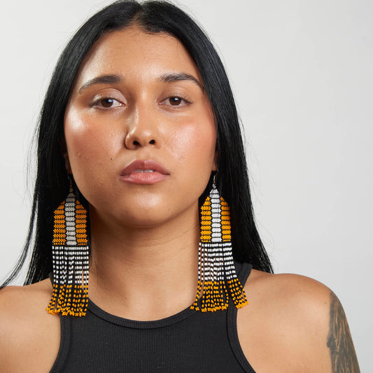 Brinco Artesanal de Miçanga Povo Kayapó