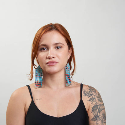 Brinco Artesanal de Miçanga Povo Kayapó