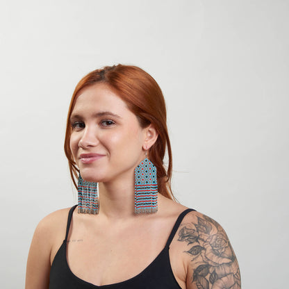 Brinco Artesanal de Miçanga Povo Kayapó