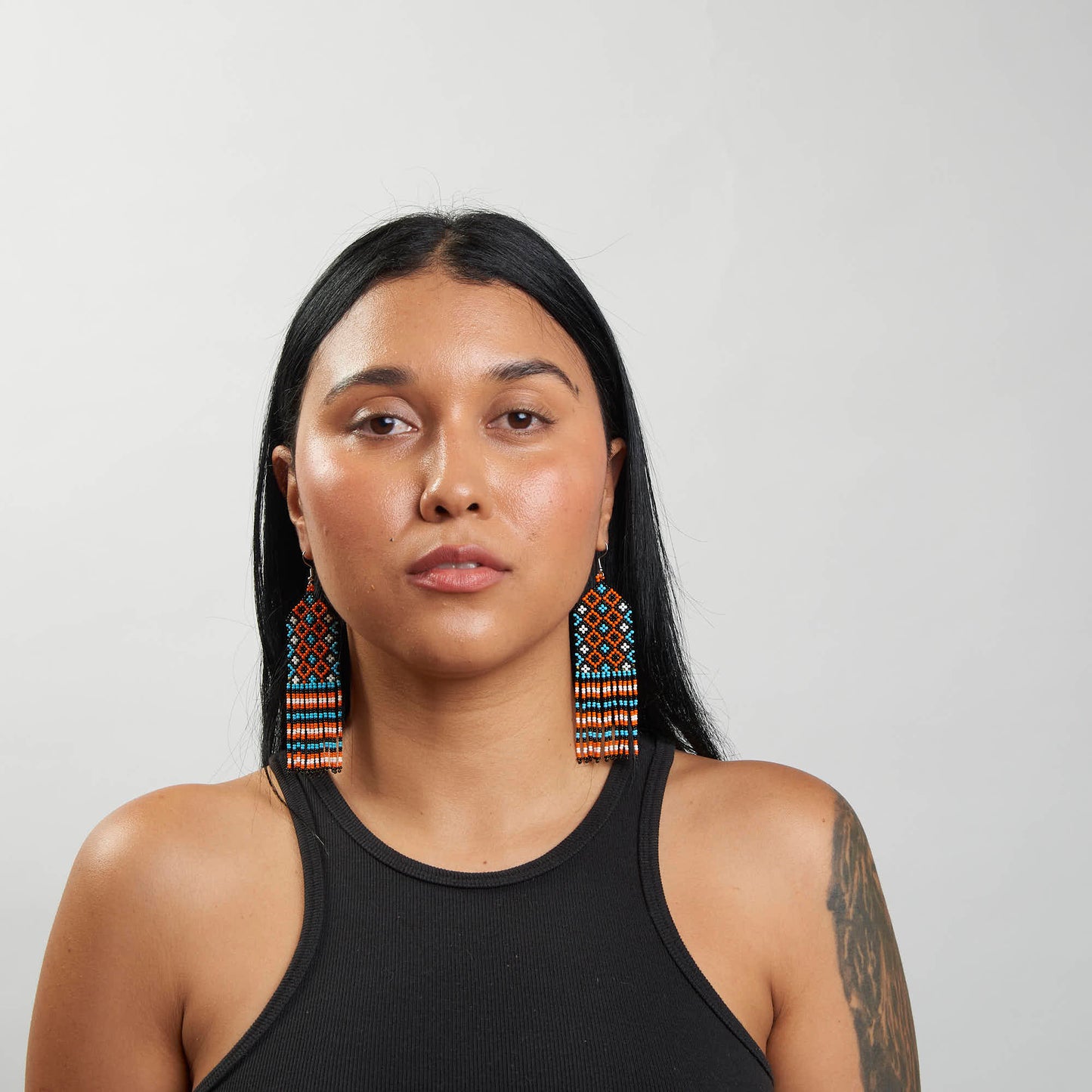 Brinco Artesanal de Miçanga Povo Kayapó