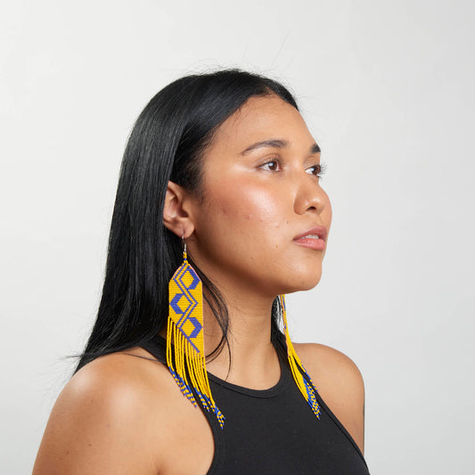 Brinco Artesanal de Miçanga Povo Kanela