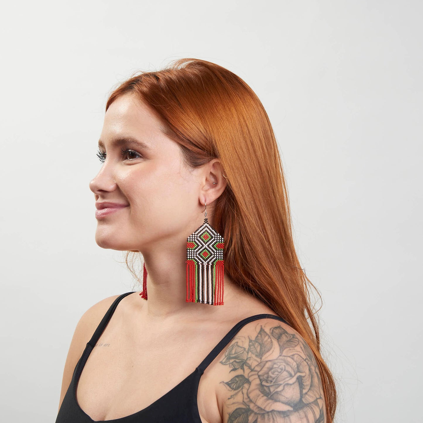 Brinco Artesanal de Miçanga Povo Kayapó