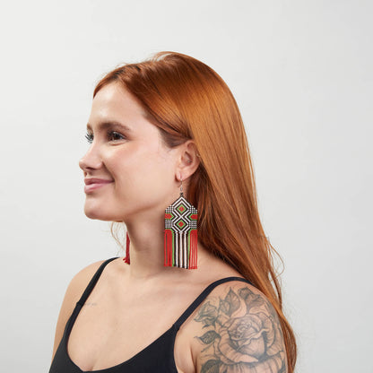 Brinco Artesanal de Miçanga Povo Kayapó